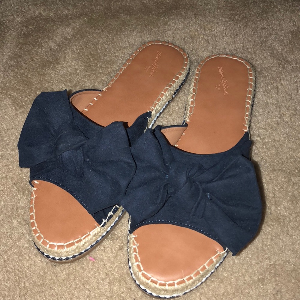 Universal Thread Espadrille Slides Sandals Navy